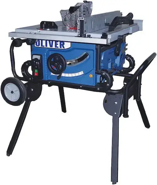 Oliver 10in JobSite Saw with Roller Stand