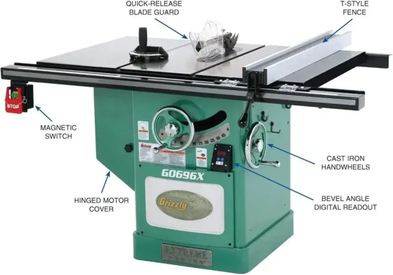 3. Grizzly Industrial G0696X - 12 inch 5 HP 220V Extreme Series Table Saw