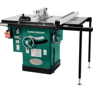 7. 1 Grizzly G1023RLWX Cabinet Left-Tilting Table Saw, 10 inch
